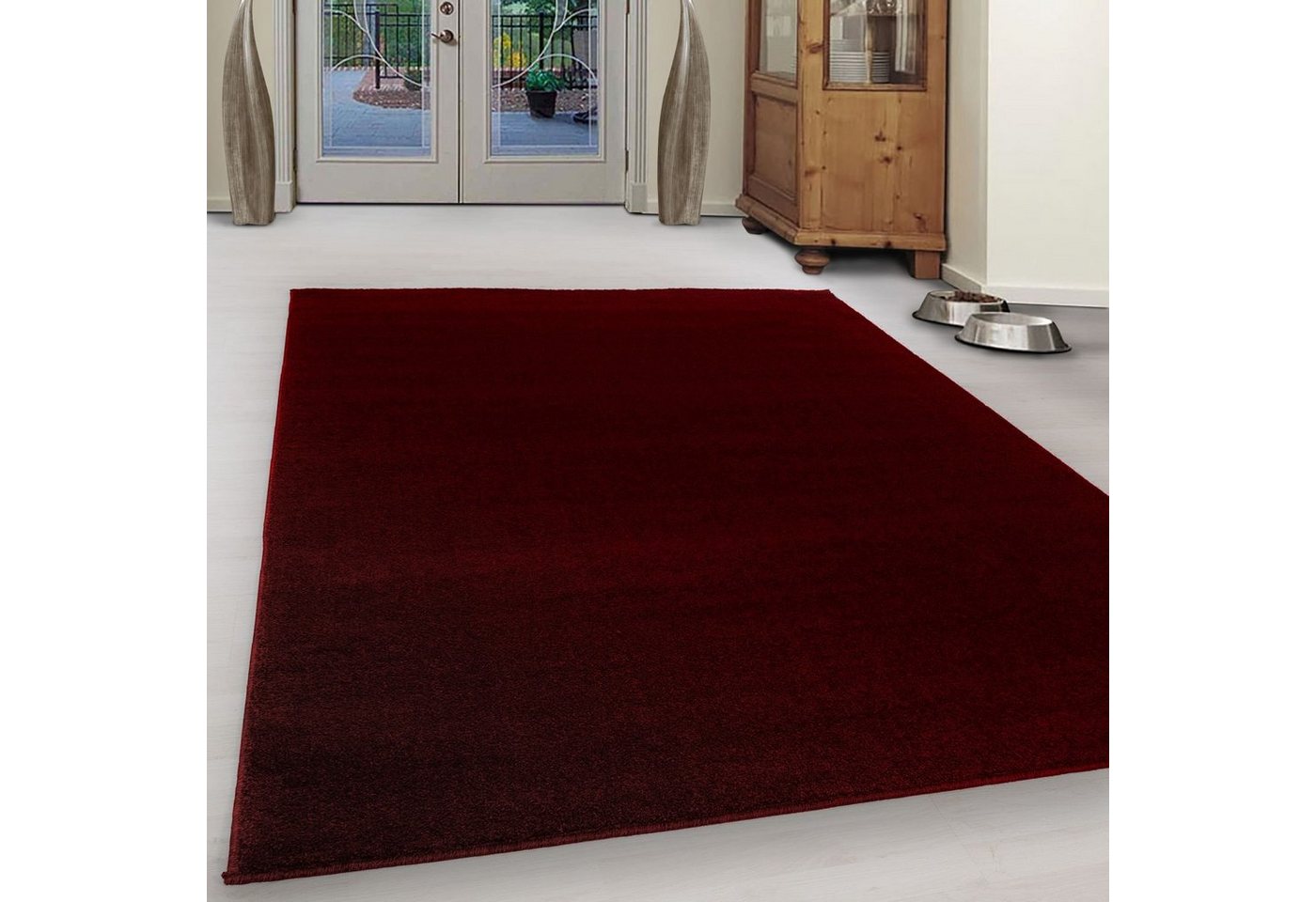 Teppich Teppich ATA RED 60 X 100cm Rechteck, SchönesWohnen24 von SchönesWohnen24