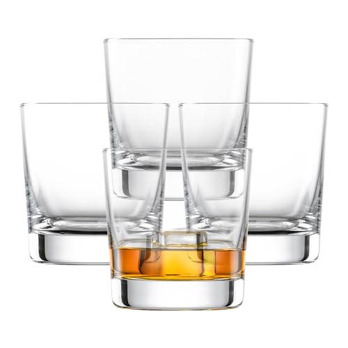 SCHOTT ZWIESEL Whiskyglas Bar Special (4er-Set), geradliniger Tumbler für Whisky, spülmaschinenfeste Tritan-Kristallgläser, Made in Germany (Art.-Nr. 123638) von Schott Zwiesel
