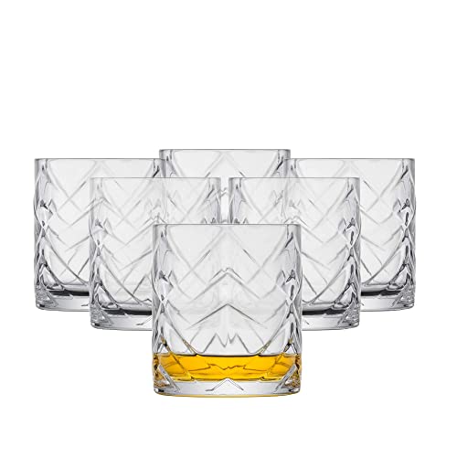 SCHOTT ZWIESEL Whiskyglas Fascination (6er-Set), Tumbler für Whisky mit Karo-Schliff, spülmaschinenfeste Kristallgläser (Art.-Nr. 121667) von Schott Zwiesel