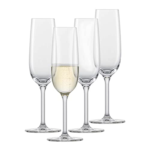 SCHOTT ZWIESEL Sektglas For You (4er-Set), elegante Champagner Gläser mit Moussierpunkt, spülmaschinenfeste Tritan-Kristallgläser, Made in Germany (Art.-Nr. 121872) von Schott Zwiesel