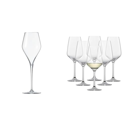Schott Zwiesel 141706 Finesse Champagneflûte met MP, 0.3 L, 6 Stück & Weißweinglas Taste (6er-Set) von Schott Zwiesel