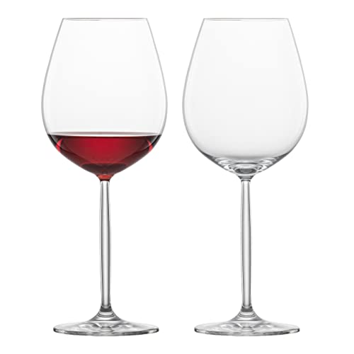 SCHOTT ZWIESEL Rotweinglas Diva (2er-Set), klassische Weingläser für Rotwein oder Wasser, spülmaschinenfeste Tritan-Kristallgläser, Made in Germany (Art.-Nr. 104956) von Schott Zwiesel