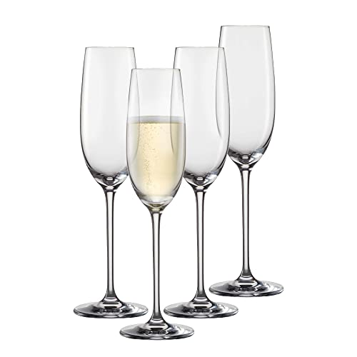 Schott Zwiesel Sektglas Vinos (4er-Set), anmutige Champagner Gläser mit Moussierpunkt, spülmaschinenfeste Tritan-Kristallgläser, Made in Germany (Art.-Nr. 130010) von Schott Zwiesel
