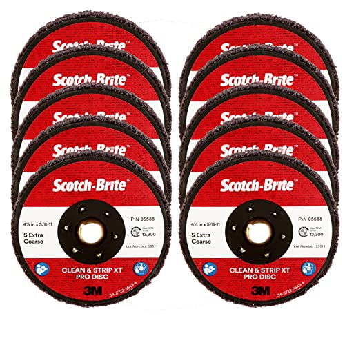 Scotch-BriteTM Clean and Strip XT Pro Disc, TN Quick Change, 10,2 cm x 5/8 in-11, S XCS, 10 Stück pro Packung von Cubitron