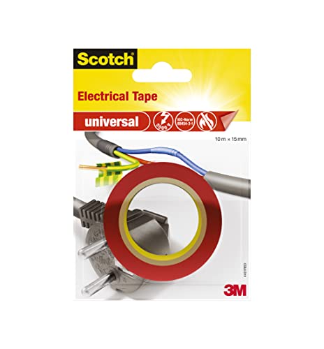 ScotchBlue 4401RED Isolierband universal, 15 mm x 10 m, 1 Stück, Rot von ScotchBlue