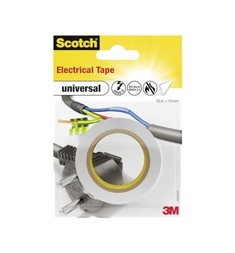 ScotchBlue 4401WHT Isolierband universal, 15 mm x 10 m, 1 Stück, Weiß von ScotchBlue