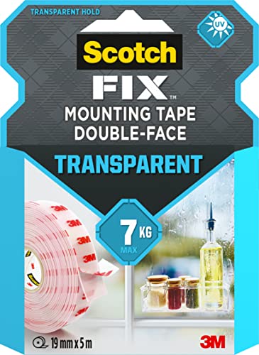 Scotch-Fix Transparentes Montageband 4910C-1950-P, 19 mm x 5 m, 1 Rolle/Packung (Verpackung kann abweichen) von ScotchBlue