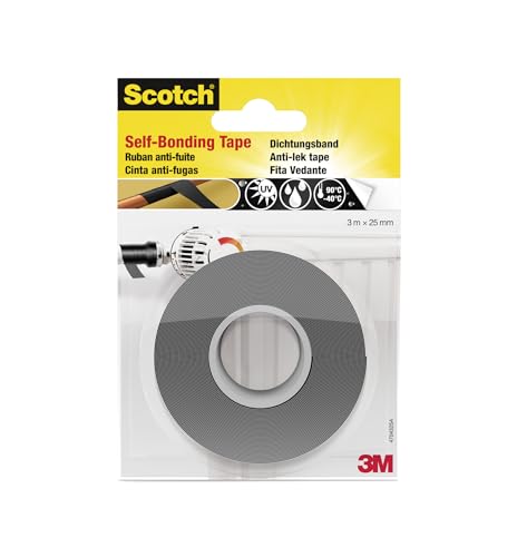Scotch 4704 Reparaturband, selbstverschweißend, 25 mm x 3 m, schwarz von ScotchBlue