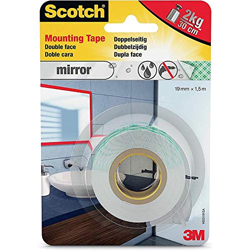 Scotch-Fix Spiegelmontageband 4496W-1915-P, 19 mm x 1,5 m, 1 Rolle/Packung (Verpackung kann abweichen) von ScotchBlue