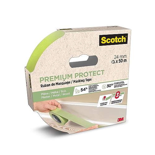 Scotch Premium Protect Malerabdeckband, 24 mm x 50 m, 70% PEFC SGSCH-PEFC-COC-110078 von ScotchBlue