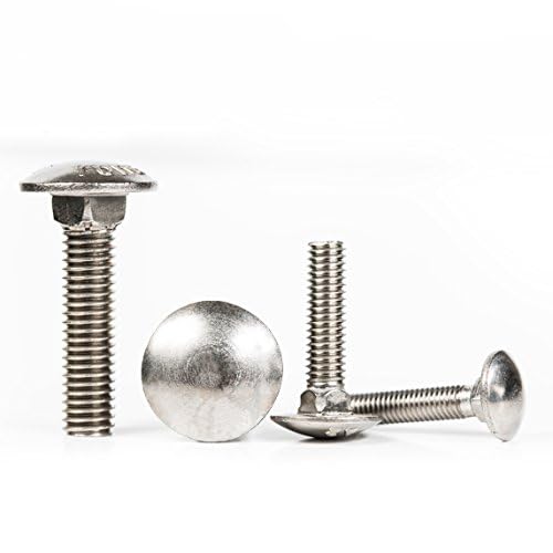 M6 (6 mm x 55 mm) Edelstahl Schlossschrauben/Cup Square Coach Schrauben (Box mit 100 Stück) von Screws City