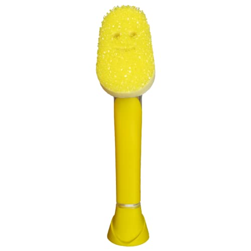 Scrub Daddy Dish Daddy Geschirrspüler Seifenspender Tellerwäscher Texturwechsel mit Standfuß Gelb von Scrub Daddy