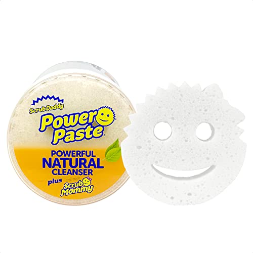 Scrub Daddy Power Paste Allzweckreiniger Putzmittel Set - Reinigungspaste für Backofen, Glas, Duschtür, Kochfeld und mehr - Natürlicher Universal Putzstein mit Scrub Mommy Allesreiniger Schwamm von Scrub Daddy