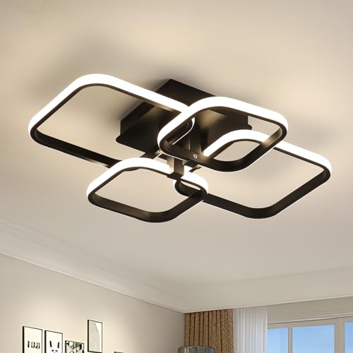 LED Deckenleuchte 45W 4450 LM, moderne wohnzimmer lampe decke Pendelleuchte 4500 K neutrales Licht, moderne schlafzimmer lampe, led lampen deckenlampen rechteckige geometrische Küchen-Pendelleuchte von Seamoon