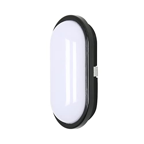 Seamoon Lámpara de Pared LED Ovalada, 15W luz blanca fría 6000K para Exteriores Interiores para Interiores Exteriores Corredor Baño Jardín Taller von Seamoon
