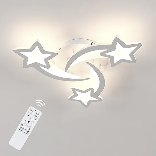 Seamoon LED Deckenleuchte Dimmbar, 30w 3375LM Deckenleuchte Wohnzimmer Modern Deckenleuchte Schlafzimmer mit Fernbedienung/APP für Wohnzimmer und Kinderzimmer 3000k-6500k, 50cm von Seamoon