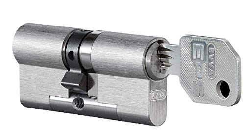 EVVA EPS Doppelzylinder mit 3 Schlüssel + Sicherungskarte, einzelschließend oder gleichschließend, Schließanlage, Zylinderschloss Türschloss, Länge A:31 mm I:41 mm von Secureo