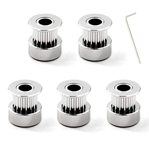 GT2 Zahnriemensatz mit Schlüssel 16 Zähne 5mm Bohrung für 3D Drucker 6mm Zahnriemen (5 Stücke) von SeeRaphee