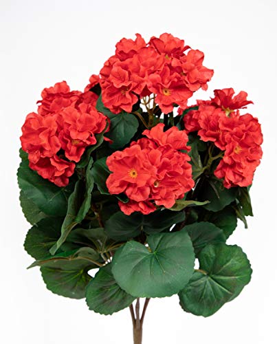 Geranie 38cm rot -ohne Topf- ZF Kunstpflanzen künstliche Blumen Pflanzen Kunstblumen … (rot) von Seidenblumen Roß