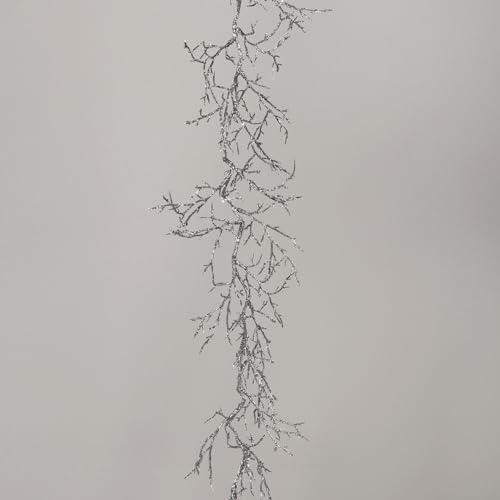 Girlande mit Glitzer 130cm DP künstliche Astgirlande Zweiggirlande Ranke (anthrazit) von Seidenblumen Roß