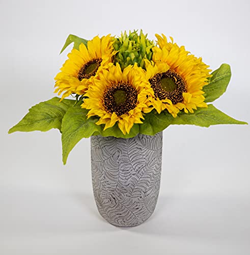 Sonnenblumenstrauß/Sonnenblumenbouquet 36x38cm GA Kunstblumen künstliche Blumen Strauß von Seidenblumen Roß