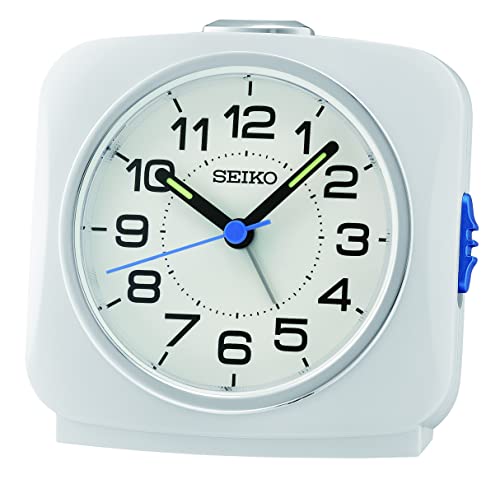 Seiko Clock Wecker analog weiß QHE194W von Seiko