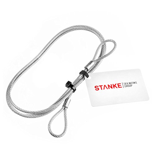 Seilwerk STANKE PVC Drahtseil 5 mm 6x7 verzinkt mit Öse, Anschlagseil mit Schlaufe, Länge 0,5 m von Seilwerk STANKE