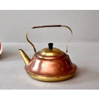 Vintage Französisch Kupfer Teekanne Rustikal Dekor Kessel Provincial Home Decor von SekulidisAntiques