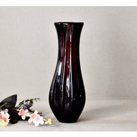 Vintage Vasen Amethyst Glasvasen Studiokunst Glas Home Decor Farbiges von SekulidisAntiques
