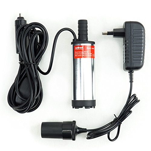 Tauchpumpe 12V/230V Mini Pumpe 12-15l/min für Diesel Öl Heizöl 38mm Zigarettenanzünder SN909-230V von Sellnet