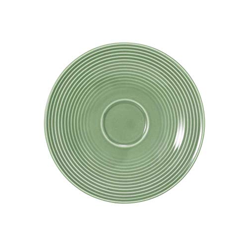SELTMANN WEIDEN Untertasse - Durchmessser: 16,7 cm - Höhe 2 cm - Beat - Form: Rund mit Rillenrelief - moderner Stil - Salbeigrün - Color Glaze von Seltmann Weiden