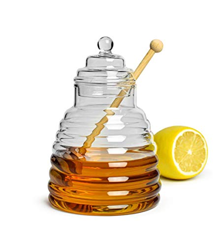 Sendez 3-TLG. Honigtopf Honigdose Honigspender Honigglas Marmeladendose Vorratsdose Borosilikatglas von Sendez