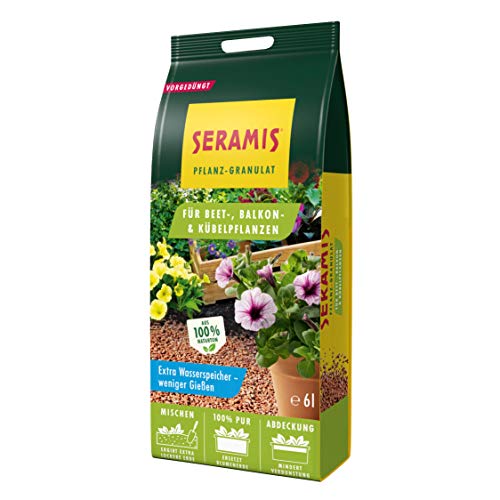 Seramis Pflanz-Granulat für Beet-, Balkon- & Kübelpflanzen, 6 l – Tongranulat, Pflanzenerde Ersatz zur Wasser- und Nährstoffspeicherung, Nicht Zutreffend von Seramis