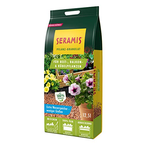 Seramis Pflanz-Granulat für Beet-, Balkon- & Kübelpflanzen, 12,5 l – Tongranulat, Pflanzenerde Ersatz zur Wasser- und Nährstoffspeicherung von Seramis