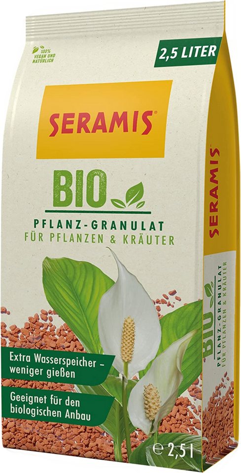 Seramis Pflanzgranulat Seramis BIO Pflanzgranulat für Pflanzen & Kräuter Set 3 teilig, mit BIO Pflanzgranulat für Pflanzen & Kräuter, 2,5 l von Seramis