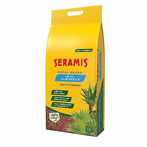 Seramis Spezial-Substrat für Palmen, 15 l – Pflanzen Tongranulat, Palmenerde Ersatz zur Wasser- und Nährstoffspeicherung, für Innen und Außen von Seramis