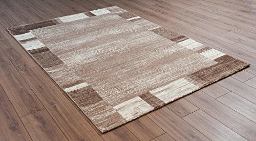 Serdim Rugs 4847 BEIGE 160x230 Moderner Teppich für Wohnzimmer, geometrisches rechteckiges Design, Polypropylen, 160x230cm (5'3"x7'7") von Serdim Rugs