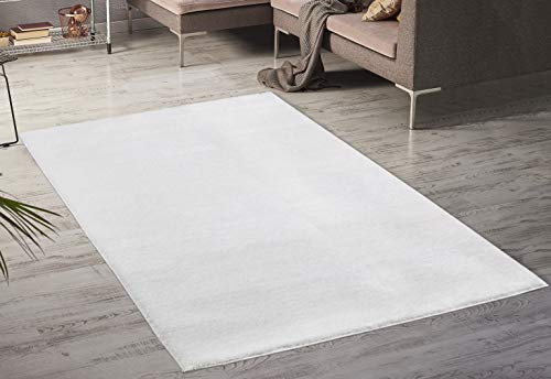 Serdim Rugs Paris Living Room Gliiter Teppich, einfarbig, 60 x 220 cm, elfenbeinfarben von Serdim Rugs