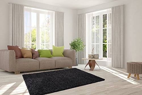 Serdim Rugs Teppiche für Wohnzimmer, Polypropylen, Schwarz, 80 x 150 cm von Serdim Rugs