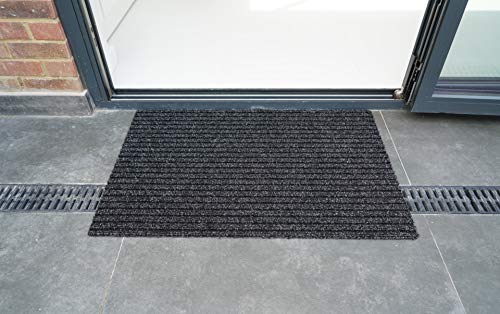 Serdim Rugs Trapper Anthracite 50x80 rutschfeste, gerippte, strapazierfähige Matten, Polypropylen, anthrazit, 50 x 80 cm(1'8" x 2'7") von Serdim Rugs