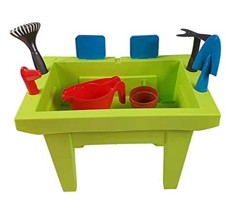 SESUA Kinderhochbeet mit Gartenwerkzeug 12tlg. 43x31x27,5cm Garten Terrasse Balkon von SESUA