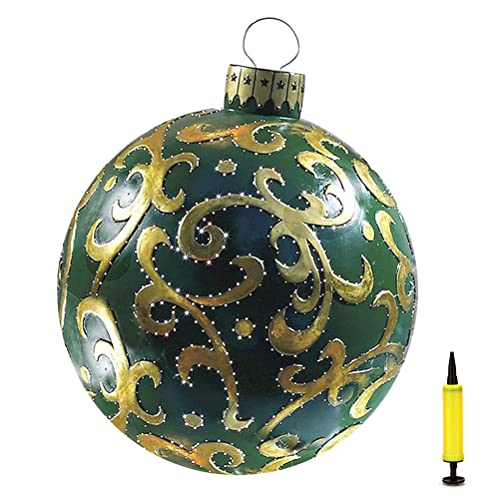 Settoo Weihnachtskugeln, 60 cm, aufblasbare Weihnachtsbäume, benutzerdefinierte riesige Weihnachtskugeln, für Gartendekoration, aufblasbare Kugeln von Settoo