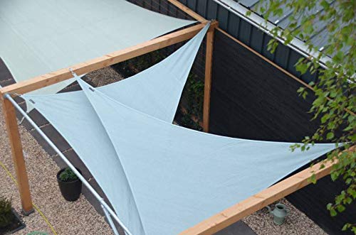 Shadow Comfort Schattensegel Sonnenschutz Wasserdurchlässig HDPE Gartenmarkise für Außen Garten Terrasse UV Block - Dreieck 2,5x3x3,5m - Country Blue von Shadow Comfort