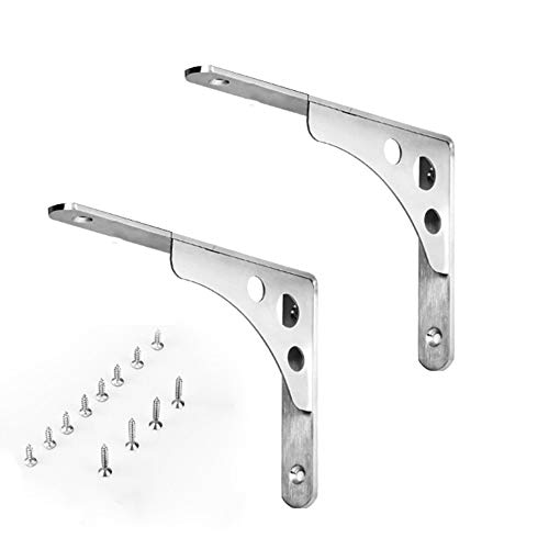 Shelf bracket ZJUT 2 * Regalhalterung Aus Edelstahl, Dreieckige Halterung, Wandhalterung, Stützrahmen Für Trennwandlager, Rechtwinklige Halterung, Regalhalterung - (silberweiß) 11 * 15 cm von Shelf bracket