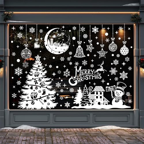 Weihnachts Dekoration Fenster,Christmas Stickers Window,Weihnachtsbilder Fenster,Weihnachten Fensterdeko,Weihnachtsdeko Fenster,Fensterbilder Weihnachten von Shengruili