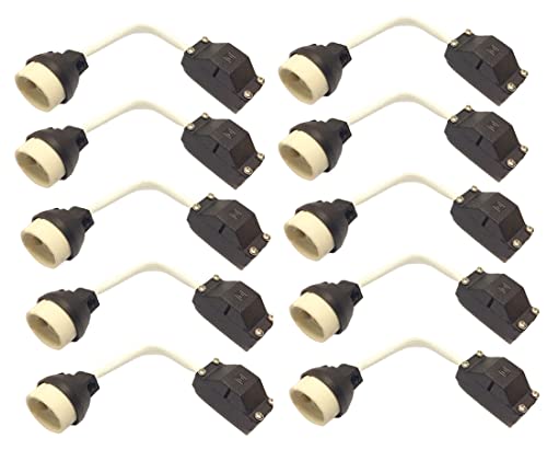 ShuoHui 10x GU10 Fassungen Sockel Keramik mit Anschlussdose 2A 250V GU10 Lampenfassungen mit Isolierter Kable für Gu10 LED und Halogen Anschlussbuchse von ShuoHui