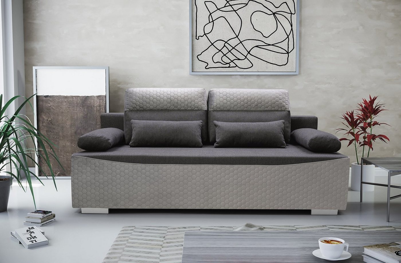 Siblo 2-Sitzer Modernes Zweisitzer Sofa Costanza mit Schlaffunktion von Siblo