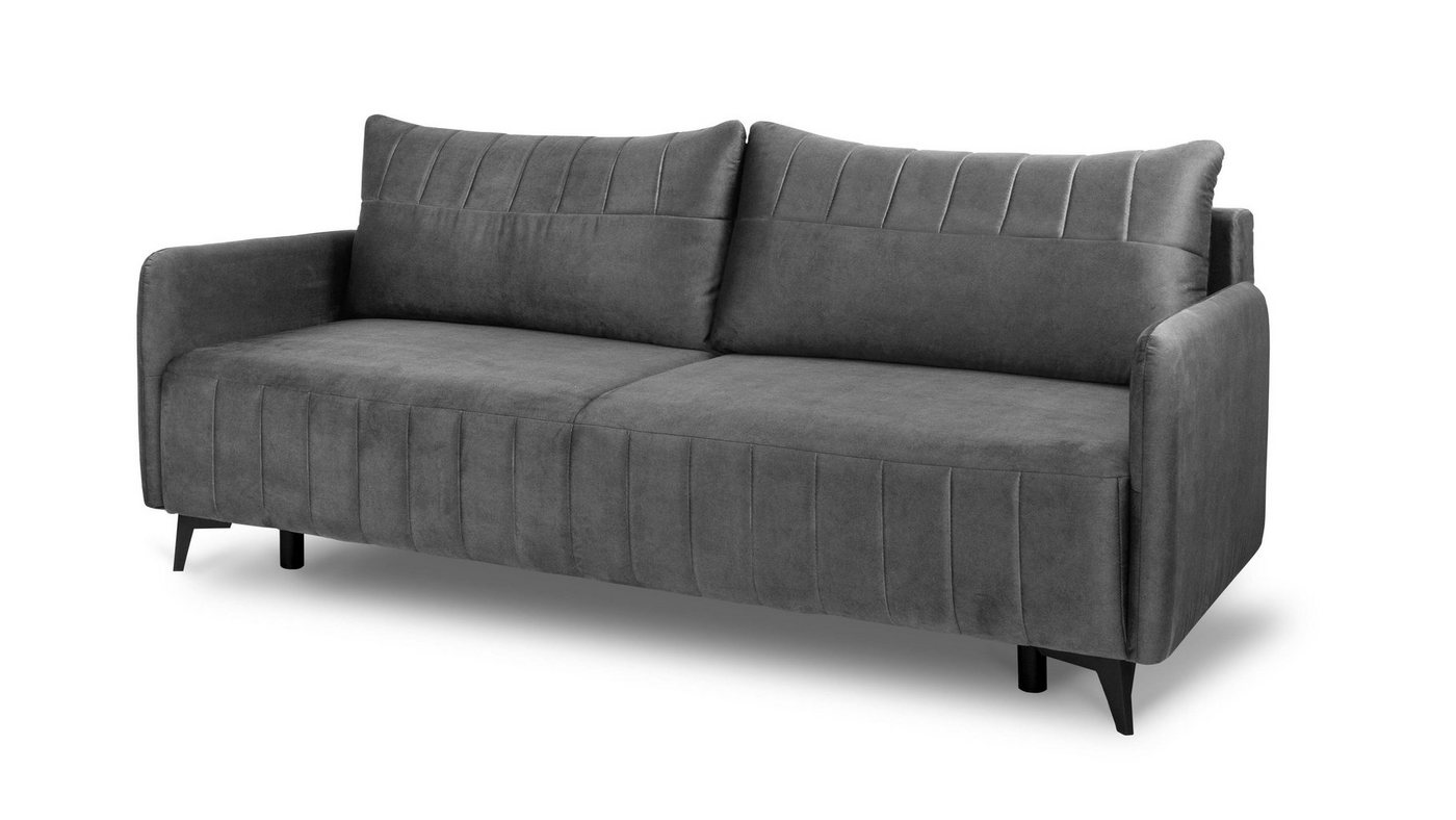 Siblo 3-Sitzer Laurenc, Modernes Sofa mit Bettkasten, Sofa mit Schlaffunktion von Siblo