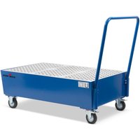 Steinbock® Auffangwanne für 200-Liter-Fässer, verfahrbar, blau von Steinbock®