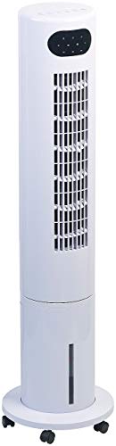 Sichler Haushaltsgeräte Ventilator mit Kühlung: 3in1-Turmventilator, Luftkühler & -befeuchter, 80° Oszillation, 40 W (Ventilator mit Kühlfunktion, Ventilator mit Kühlakku, Mobile Klimaanlage) von Sichler Haushaltsgeräte